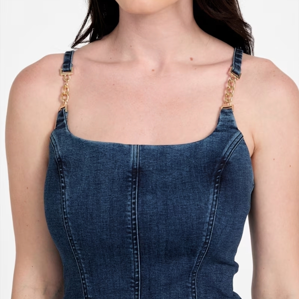 Eco Bailee Chain Denim Dress - Picture 4 of 5